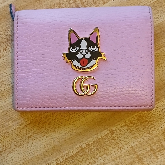 Gucci Handbags - Gucci EUC Limited Edition "Bosco The Cat" Pink Wallet
